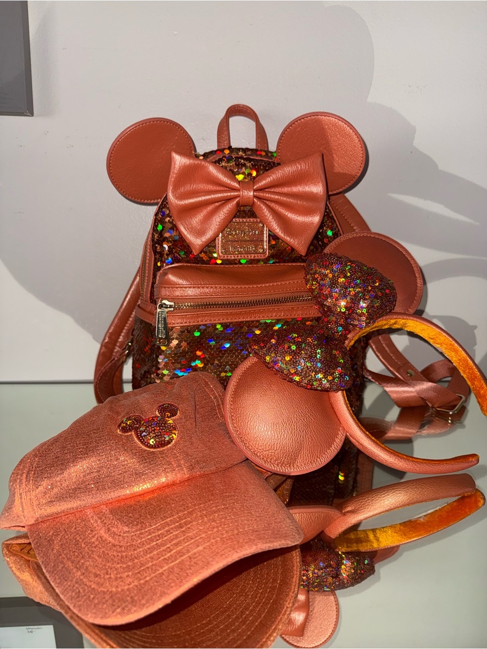 Loungefly Copper Sequin Minnie Accessories